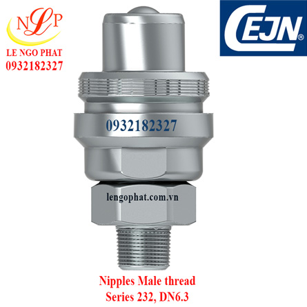 Nipples Male thread Series 232, DN6.3 1/4" NPT