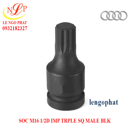 SOC M16 1/2D IMP TRPLE SQ MALE BLK