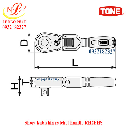 Short kubishin ratchet handle RH2FHS