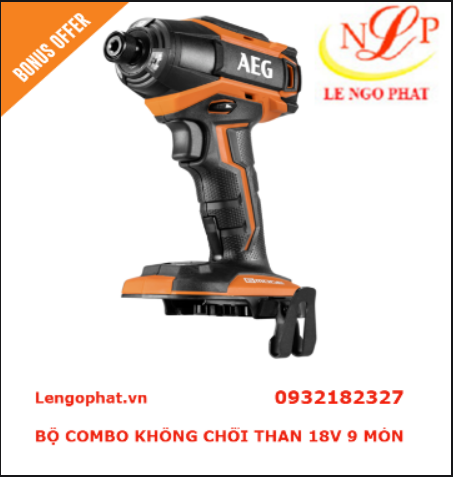 BỘ COMBO KHÔNG CHỔI THAN 18V 9 MÓN