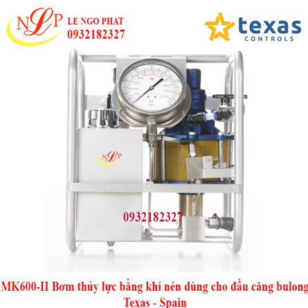 MK600-II Bơm thủy lực bằng khí nén dùng cho đầu căng bulong Texas - Spain