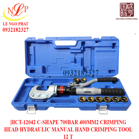 HCT-12042 C-SHAPE 700BAR 400MM2 CRIMPING HEAD HYDRAULIC MANUAL HAND CRIMPING TOOL 12 T