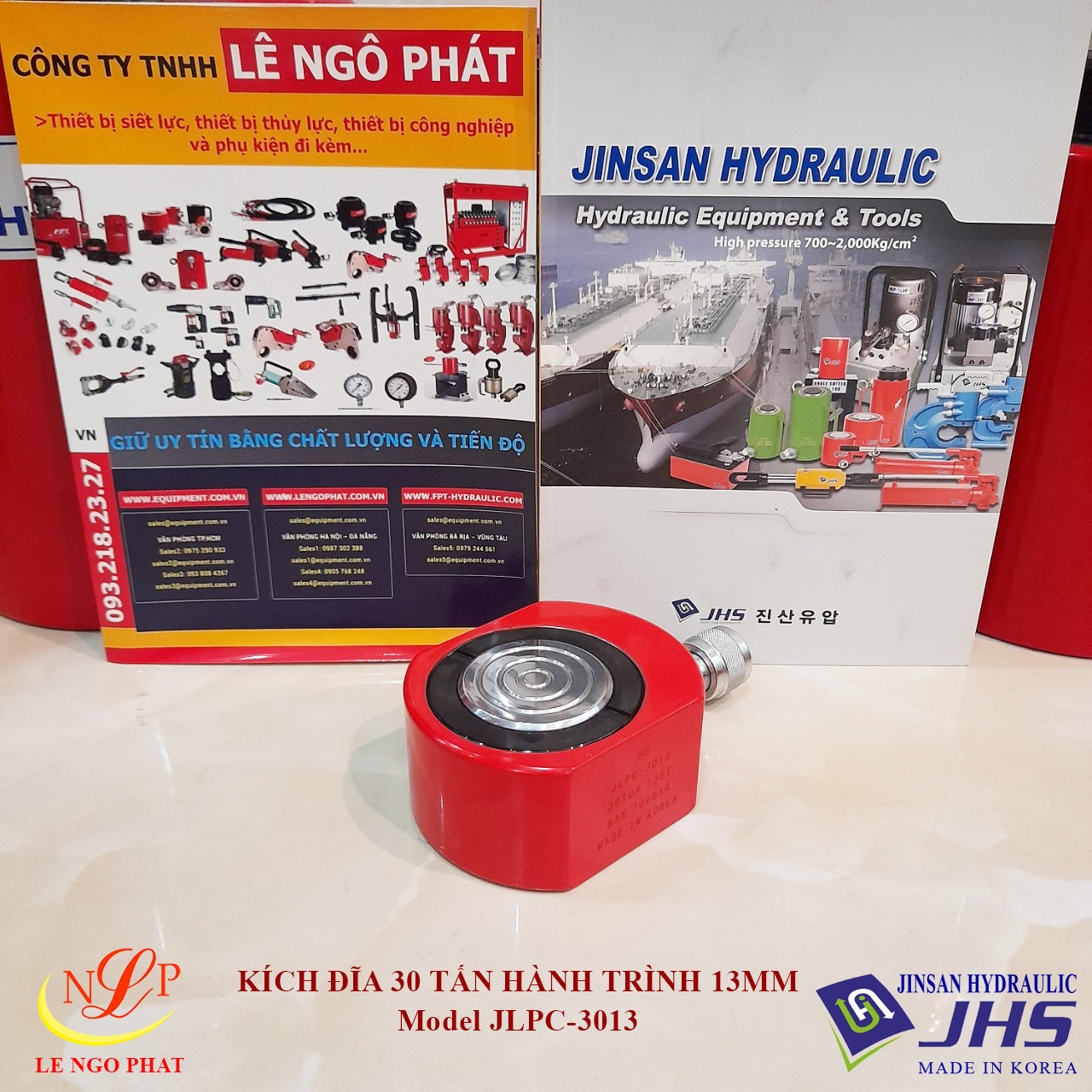 JLPC-3013, Kích thủy lực đĩa mỏng JHS 30 tấn hành trình 13 mm