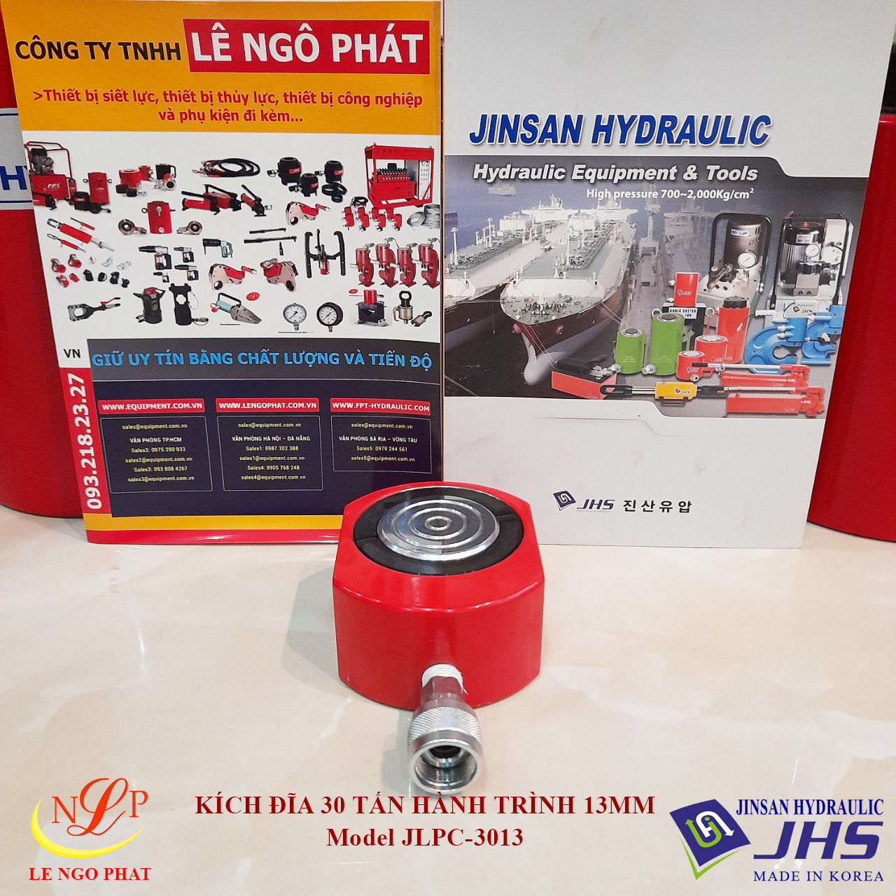 JLPC-3013, Kích thủy lực đĩa mỏng JHS 30 tấn hành trình 13 mm