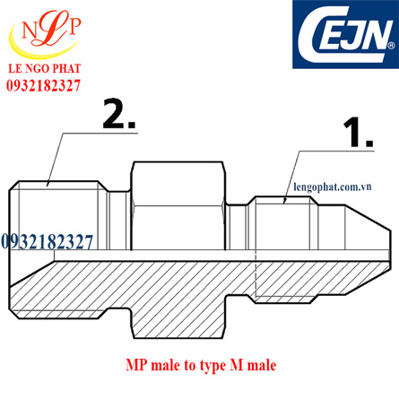 MP Adapters, MP to type M, Stainless Steel