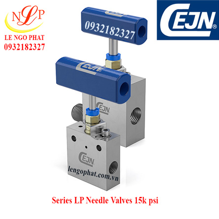 3-way valve, 2 pressure connections Female 1/4" NPT to female 1/4" NPT 15k psi