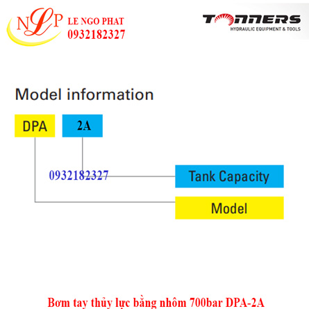 Bơm tay thủy lực bằng nhôm 700bar DPA-2A