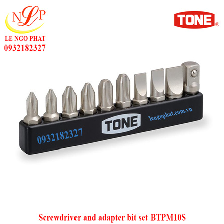 Screwdriver and adapter bit set BTPM10S