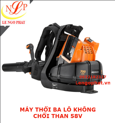MÁY THỔI BA LÔ KHÔNG CHỔI THAN 58V(không kèm pim)