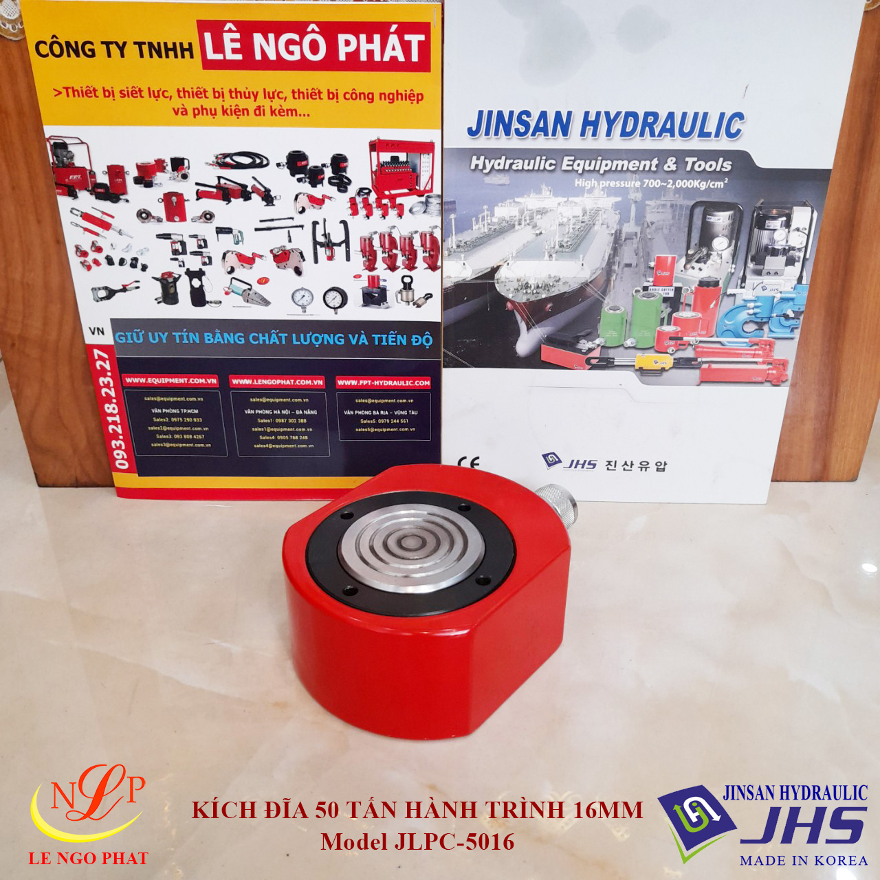 JLPC-5016, Kích thủy lực đĩa mỏng JHS 50 tấn hành trình 16 mm