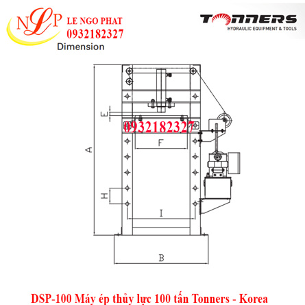DSP-100 Máy ép thủy lực 100 tấn Tonners - Korea
