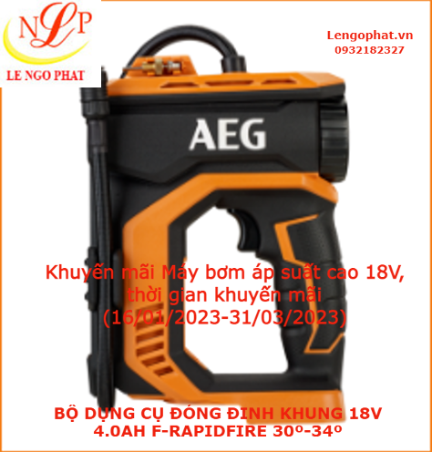 BỘ DỤNG CỤ ĐÓNG ĐINH KHUNG 18V 4.0AH F-RAPIDFIRE 30º-34º